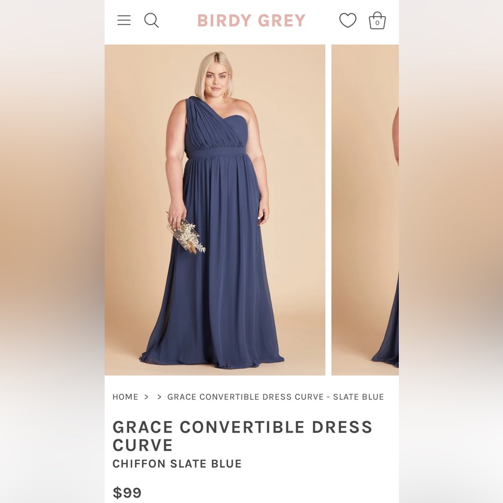Birdy Grey Grace Convertible Bridesmaid Dress Slate Blue